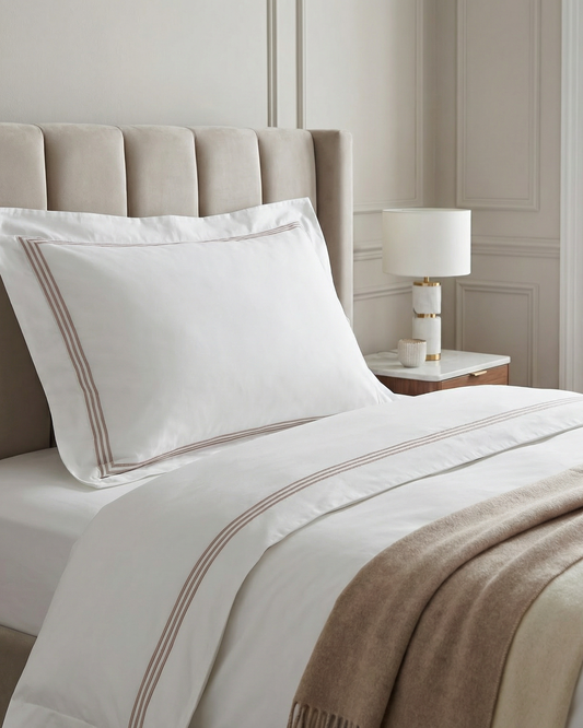 East Coast Pillowcase – Well-tailored marine luxury with triple embroidery